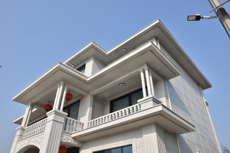 仿石漆双凹槽磨边工艺:外墙精工质感效果卓越