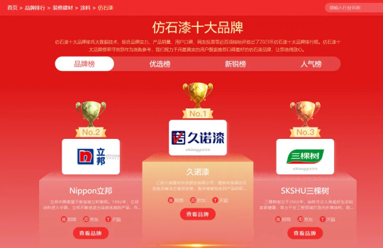 破“卷”前行，荣誉连连，久诺仿石漆跑出行业加速度！
