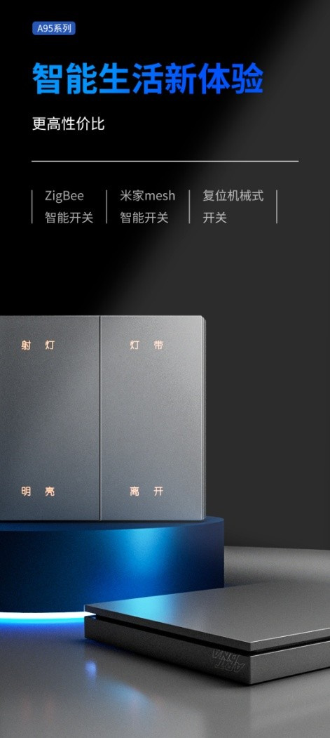 雅点新品发布：A95系列智能开关！
