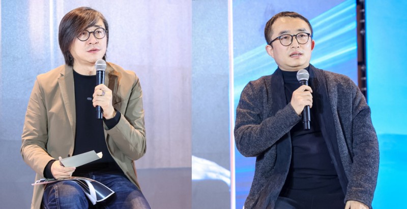 左：中国工业设计协会常务理事张明老师 右：CAS千迈设计创始人于跃波老师